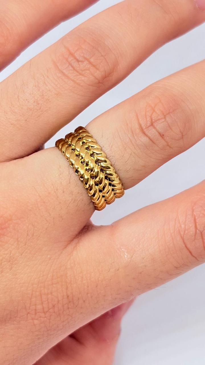 ANILLO AJUSTABLE TRENZADO CHUNKY