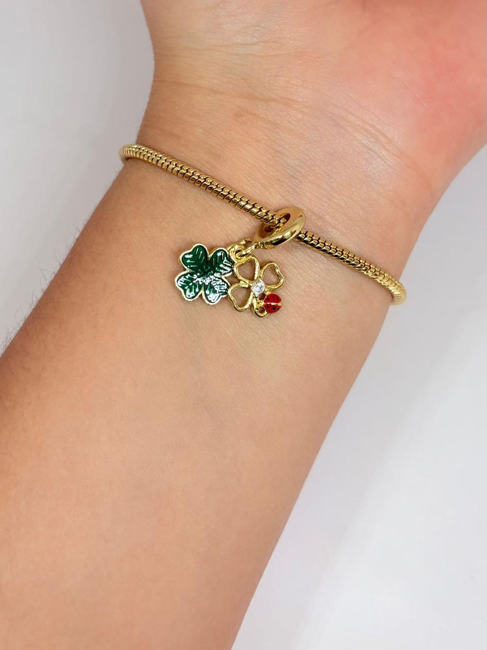 PULSERA TREBOL DOBLE