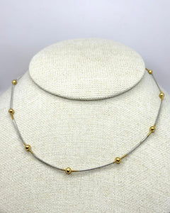 COLLAR BOLITAS DOS TONOS