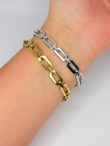 PULSERA ESLABONES RECTANGULARES PLANOS