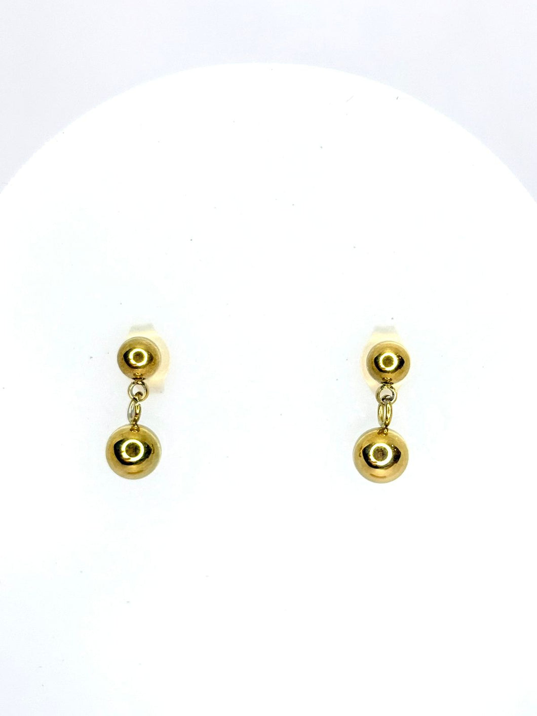 ARETES DOBLE BOLITA COLGANTE
