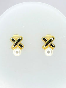 ARETES CRUZ CON PERLA