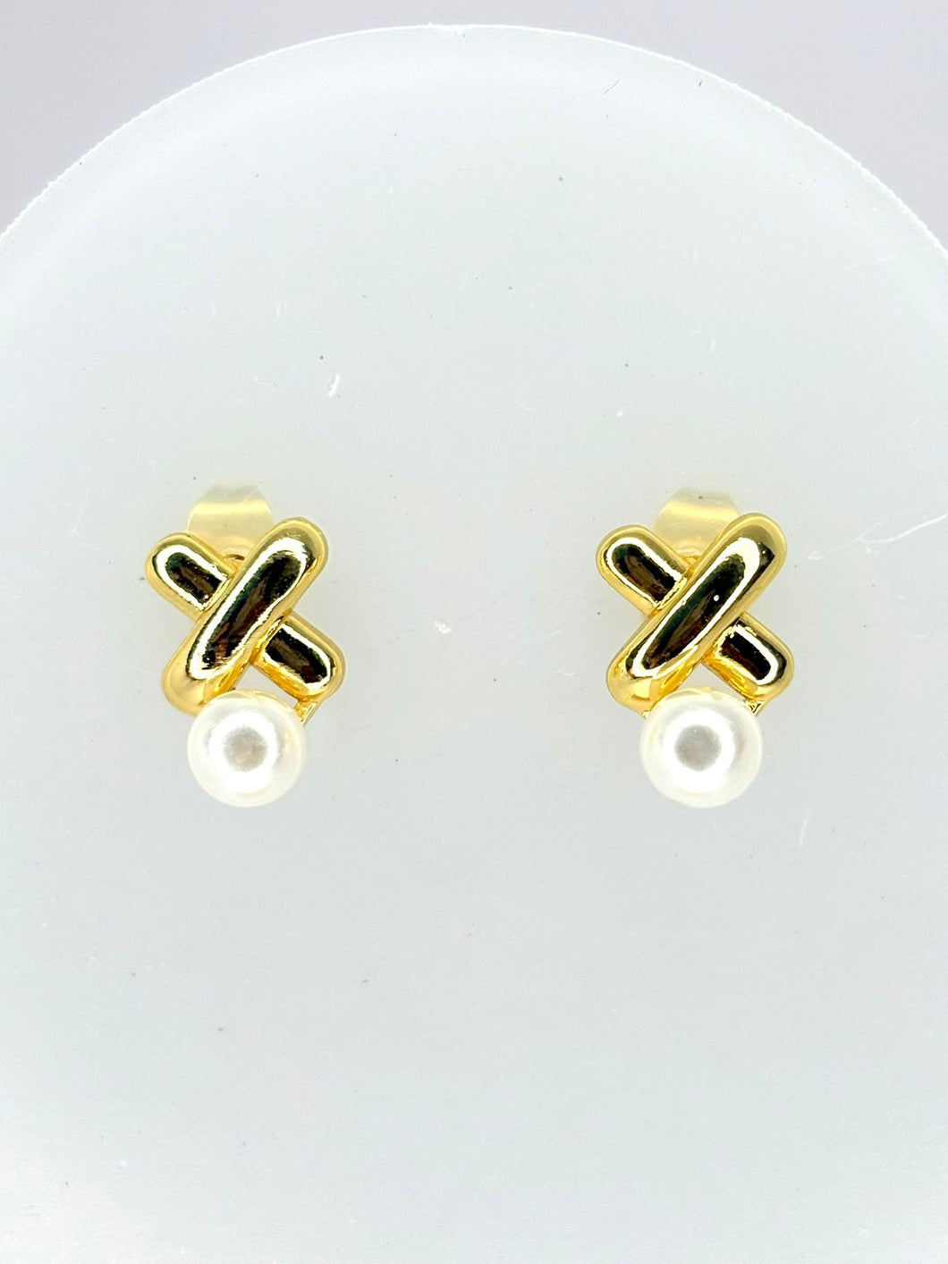 ARETES CRUZ CON PERLA