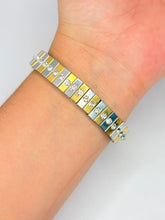 Cargar imagen en el visor de la galería, PULSERA BICOLOR ZIRCONIAS
