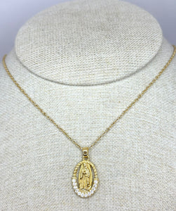 COLLAR VIRGEN DE GPE CON ZIRCONIA