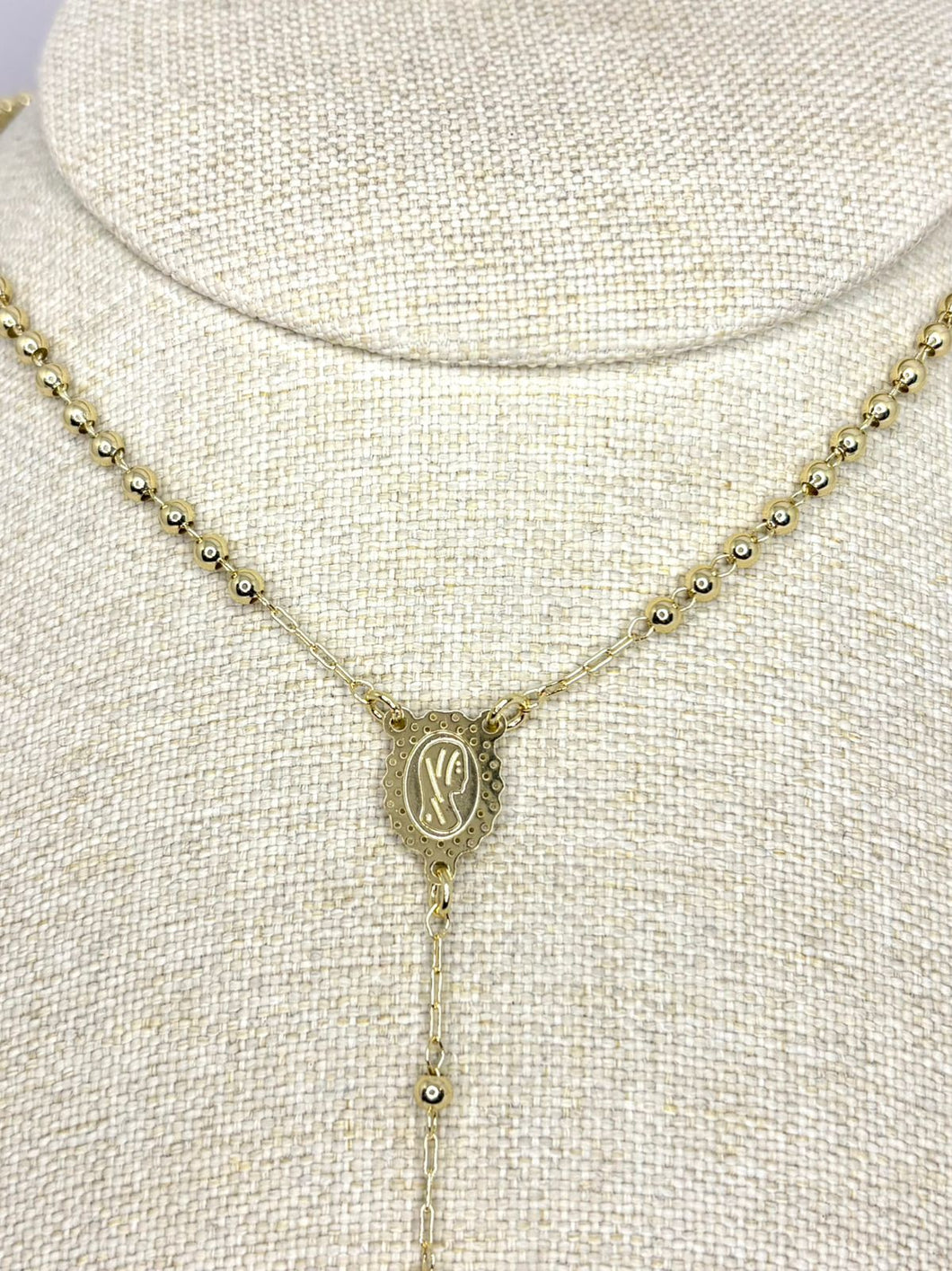 COLLAR ROSARIO VIRGEN/CRUZ