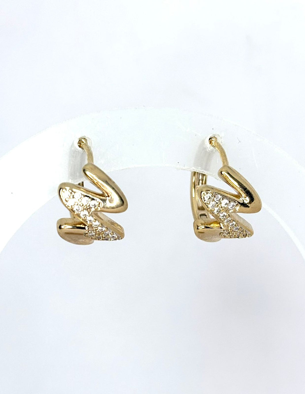 ARRACADAS ZIGZAG ZIRCONIA