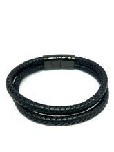 Cargar imagen en el visor de la galería, PULSERA PIEL DOBLE TRENZADA
