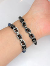 Cargar imagen en el visor de la galería, PULSERA PIEL ESLABONES Y CIERRE
