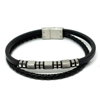 Cargar imagen en el visor de la galería, PULSERA DOBLE REDONDELES CUADRADOS
