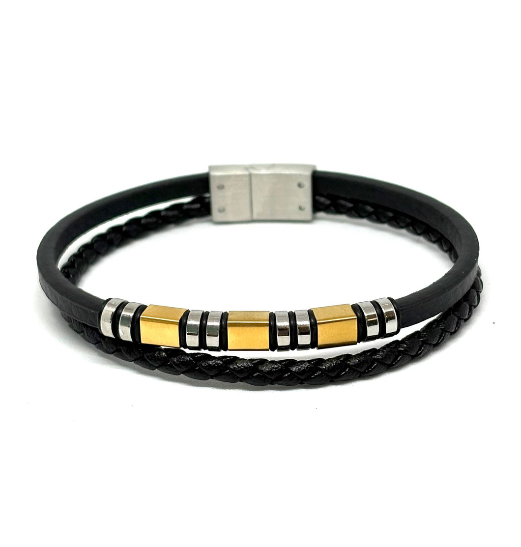 PULSERA DOBLE REDONDELES CUADRADOS