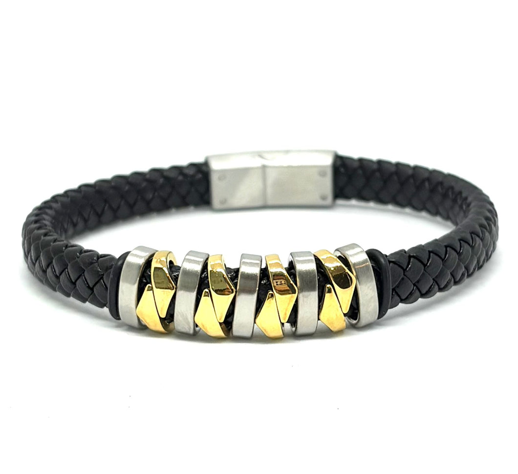 PULSERA TRENZADA REDONDEL CRUZADO