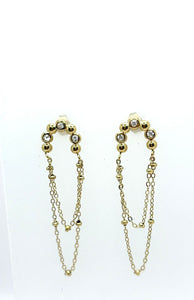 ARETES HERRADURA BOLITAS ZIRCONIA