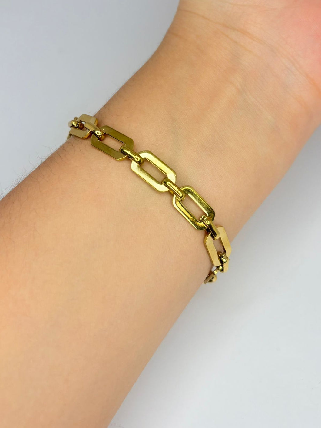 PULSERA ESLABONES RECTANGULARES PLANOS