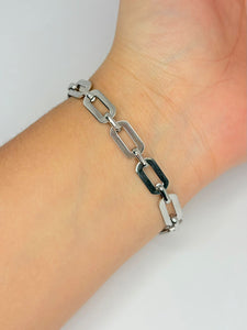 PULSERA ESLABONES RECTANGULARES PLANOS
