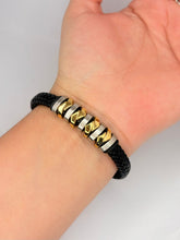 Cargar imagen en el visor de la galería, PULSERA TRENZADA REDONDELES CRUZADOS
